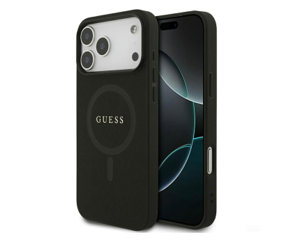 Etui do telefonów Guess Saffiano Classic Logo MagSafe do iPhone 17 Pro Max czarny